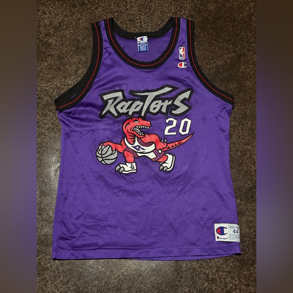 Vintage Toronto Raptors Damon Stoudemire Champion Jersey Rare NBA 44